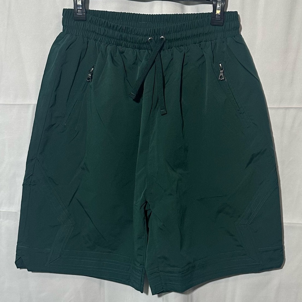 Men's Black Scale Green Nylon Shorts